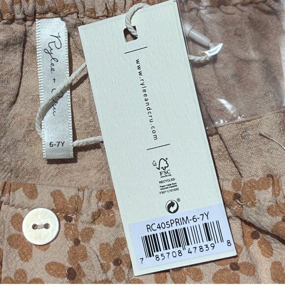 NWT! Rylee + Cru Primrose Skipper Top Size 6-7Y - Picture 6 of 6